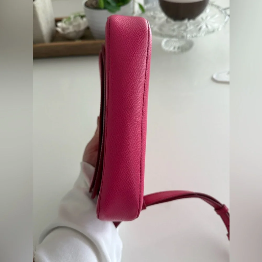 VERA BRADLEY leather Twice as Nice Crossbody Bag Purse - ROUGE PINK - Picture 8 of 15